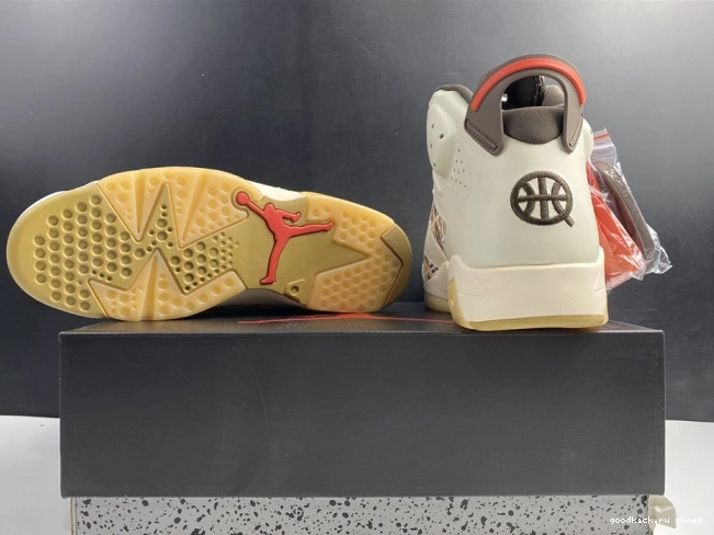 6 Retro AIR (2020) Quai54 Sail Jordan CZ4152-100 Brown 0819